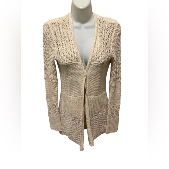 AE American Eagle Y2K  Fairy Duster Crochet Grunge Mid Length Cardigan Sz S - Picture 2 of 7